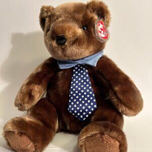 2001 TY Beanie Buddy Original Hero bear 8” brown